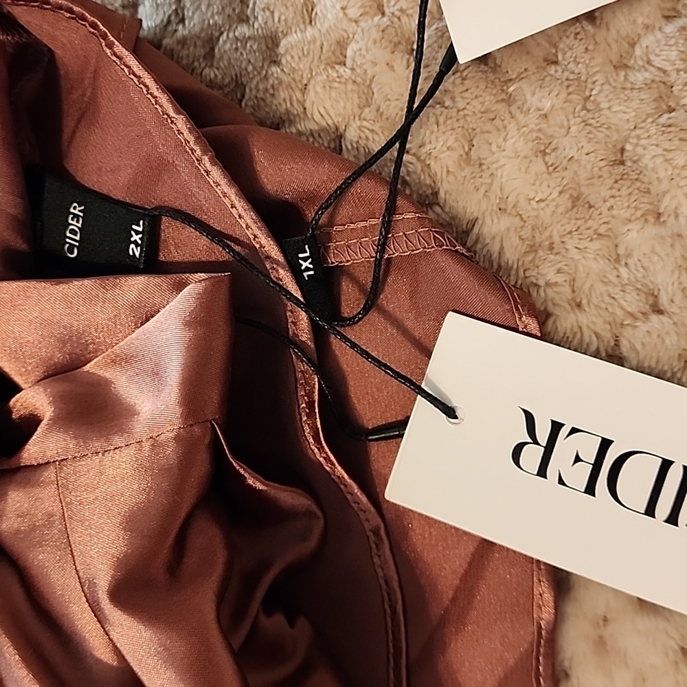 Cider Satin Slip Dress in Rose Gold - Picture 3 of 16